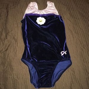 GK leotard purple velvet CL Childs Large.